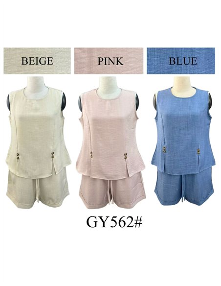 Conjunto de top peplum y short