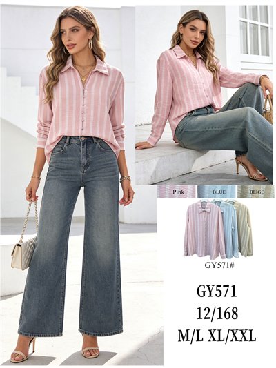 Camisa rayas anchas 2