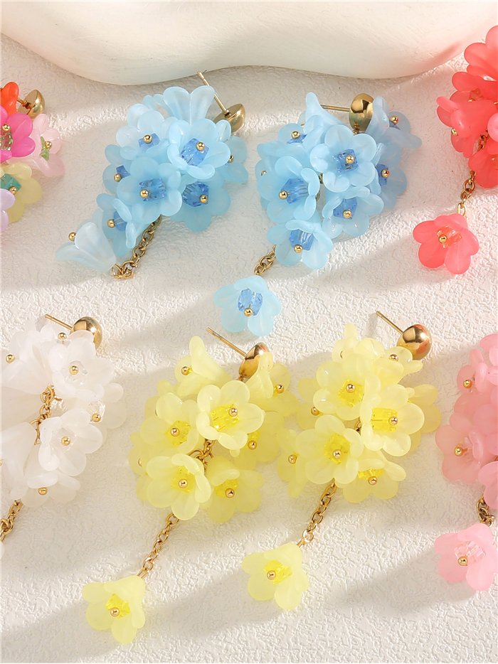 Mini orecchini a cascata di fiori