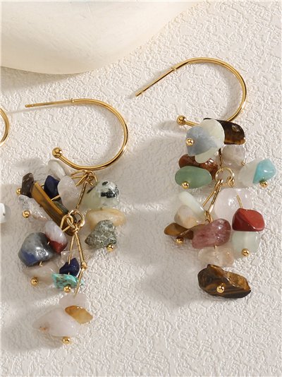 Pendientes con chips efecto piedra 2