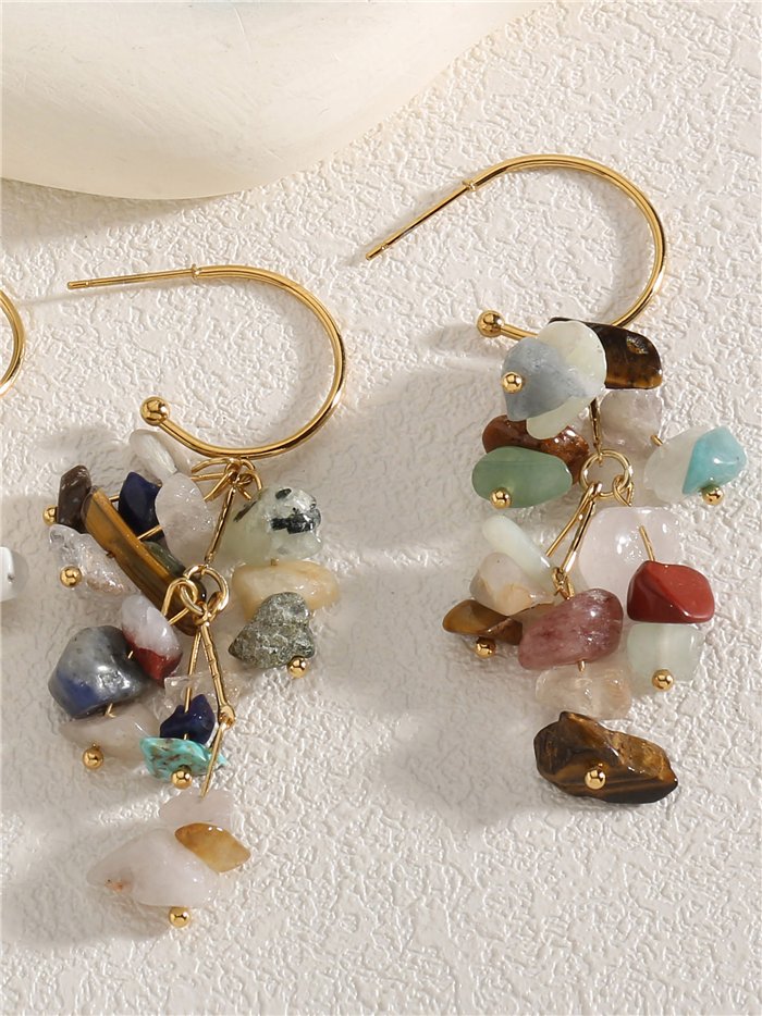 Pendientes con chips efecto piedra