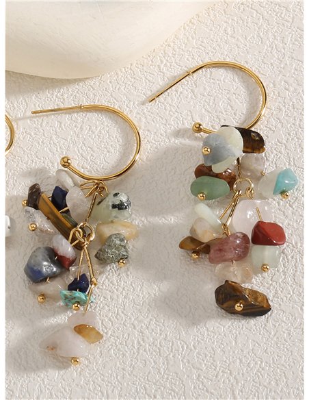 Pendientes con chips efecto piedra