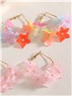Pendientes de aro con flores estrella