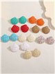 Pendientes concha de rafia