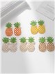 Pendientes piña de rafia