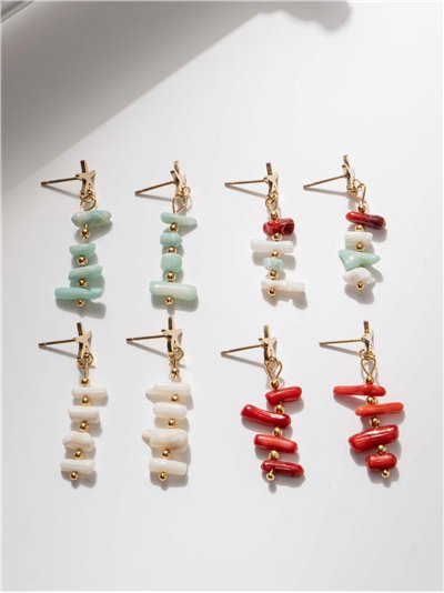 Boucles d'oreilles pendantes en forme d'étoile de mer