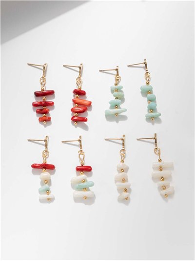 Pendientes colgantes de chips con delfín