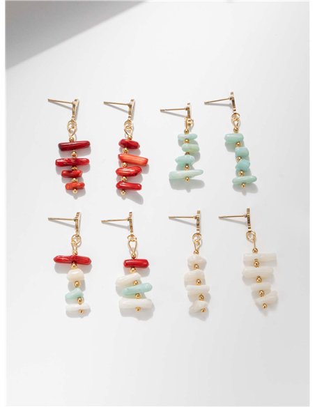 Pendientes colgantes de chips con delfín