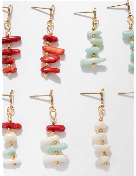 Pendientes colgantes de chips con delfín