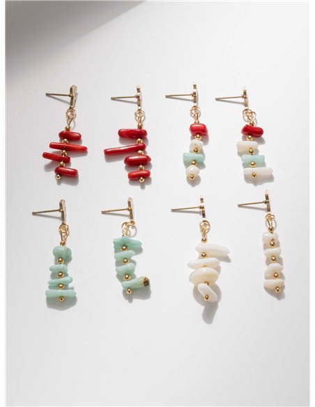 Pendientes colgantes de chips con cactus