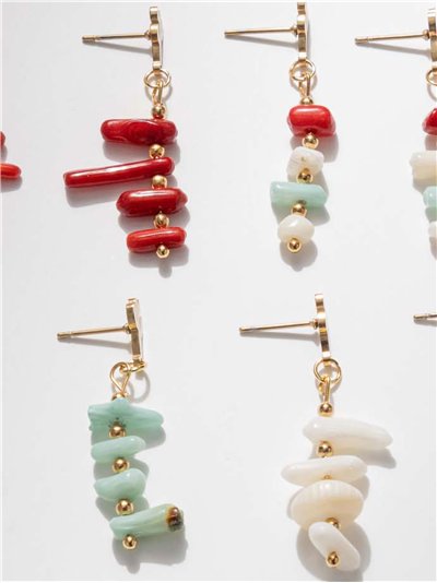 Pendientes colgantes de chips con cactus 2