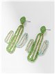 Pendientes cactus de rafia