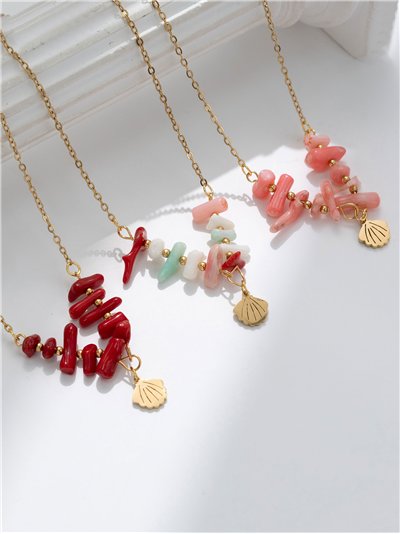 Collar estilo coral con concha