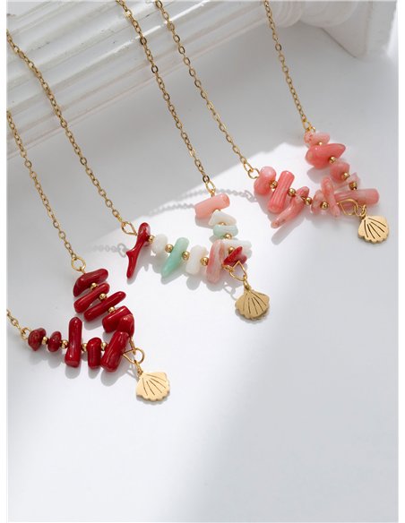 Collar estilo coral con concha