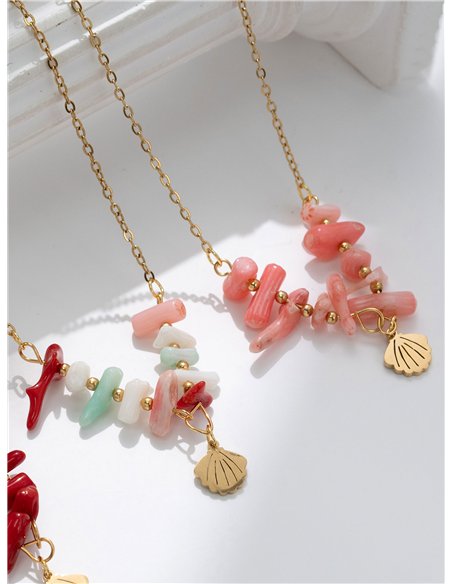 Collar estilo coral con concha