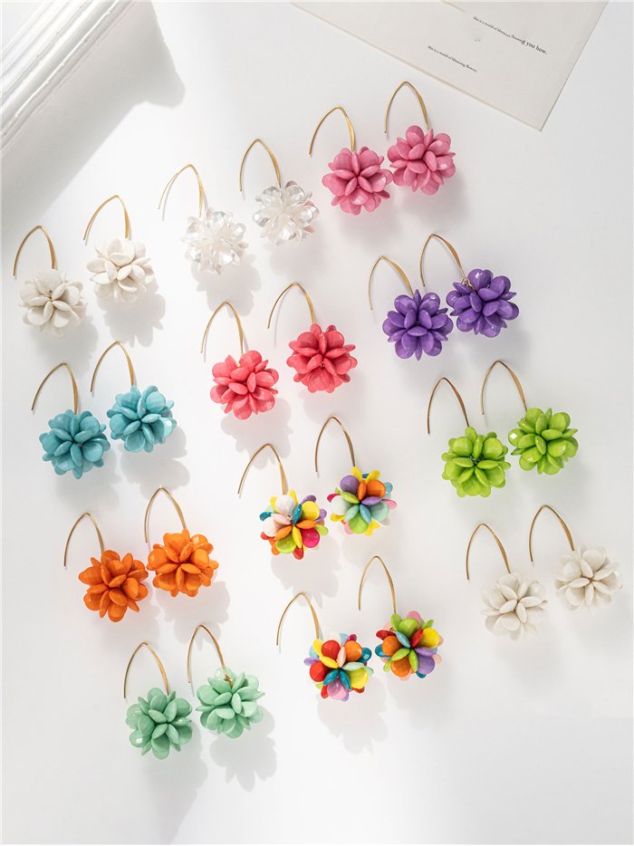 Petal bloom hook earrings