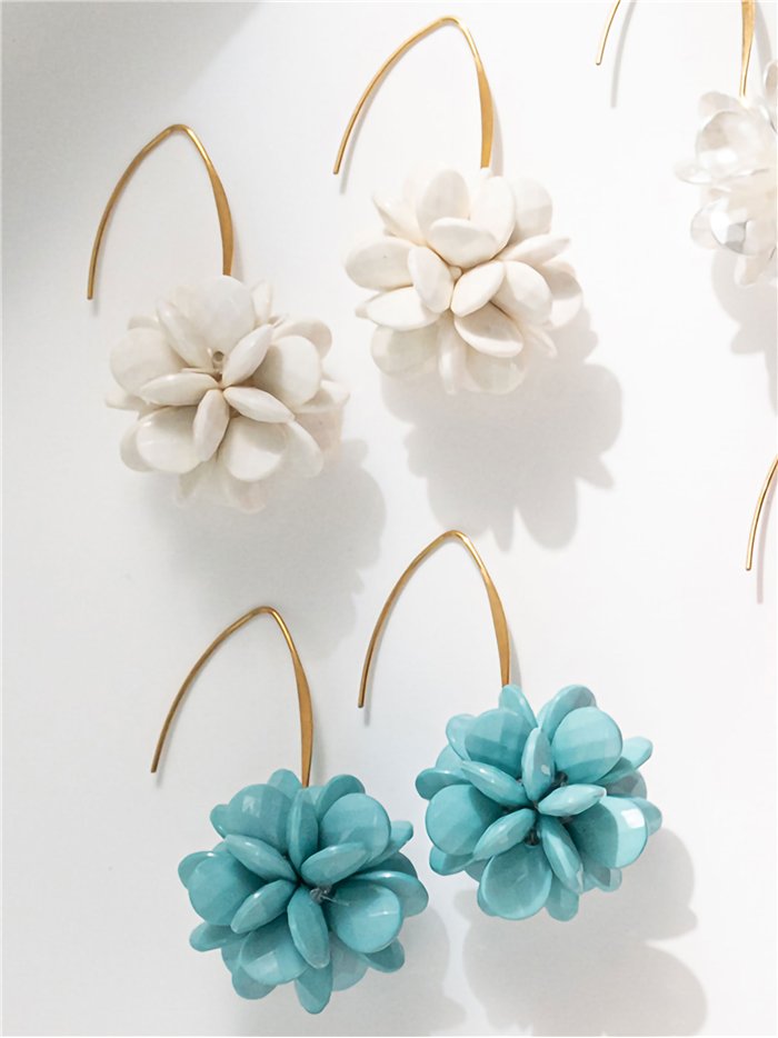 Petal bloom hook earrings