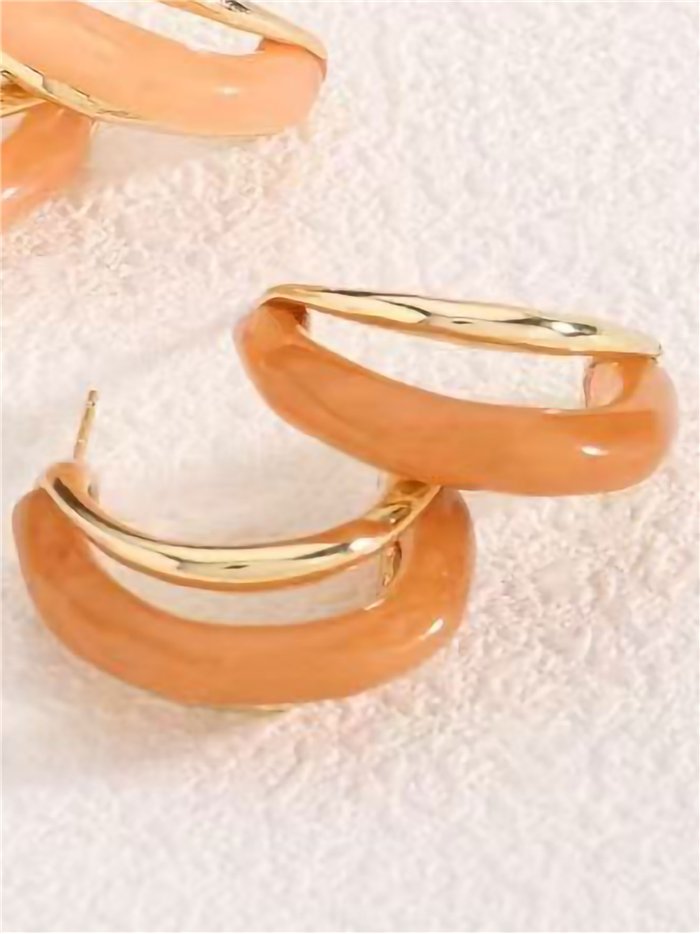 Ovale Creolen aus Pastellharz