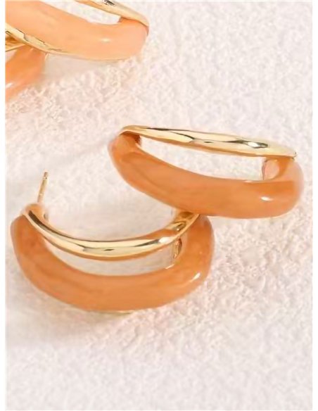 Ovale Creolen aus Pastellharz