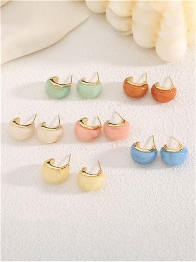 Aros cortos redondeados de resina