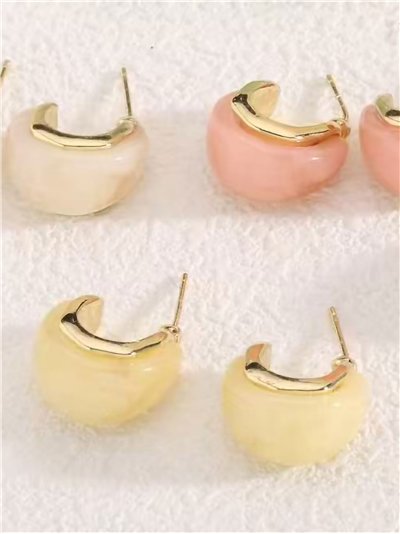 Aros cortos redondeados de resina 2