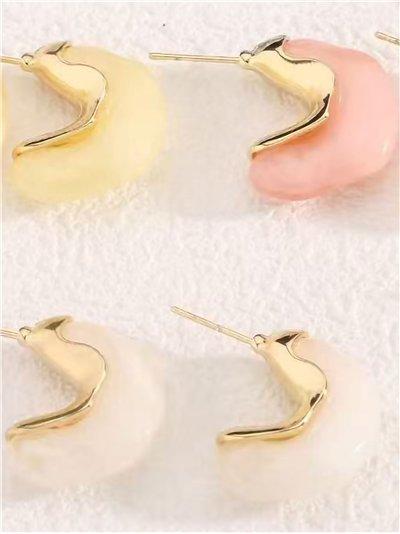 Pendientes media luna de resina 2