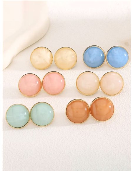 Pendientes redondos de resina