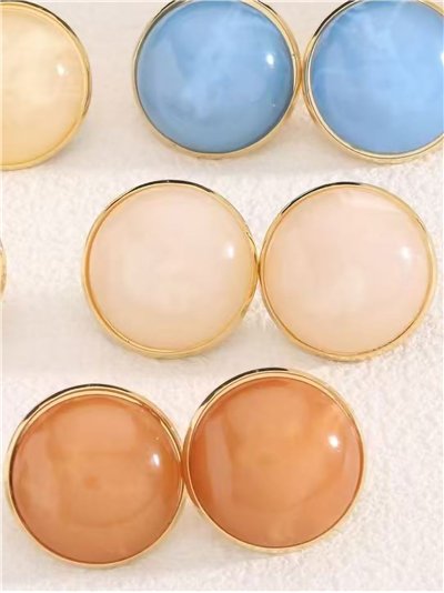 Pendientes redondos de resina 2