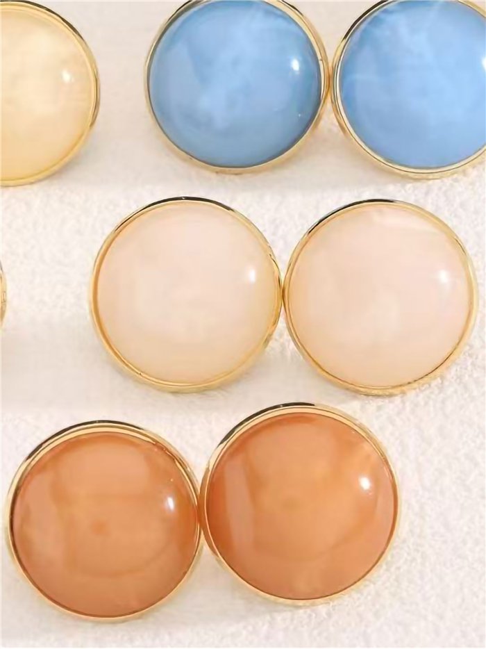 Pendientes redondos de resina