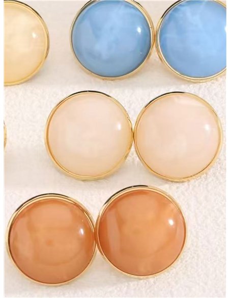 Pendientes redondos de resina