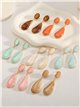 Teardrop resin statement earrings