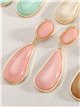 Teardrop resin statement earrings