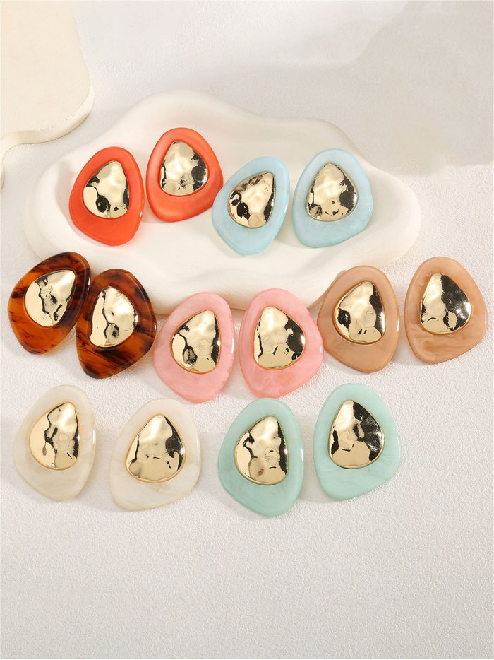 Pendientes maxi geométricos de resina