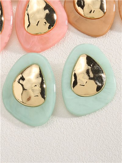 Pendientes maxi geométricos de resina 2