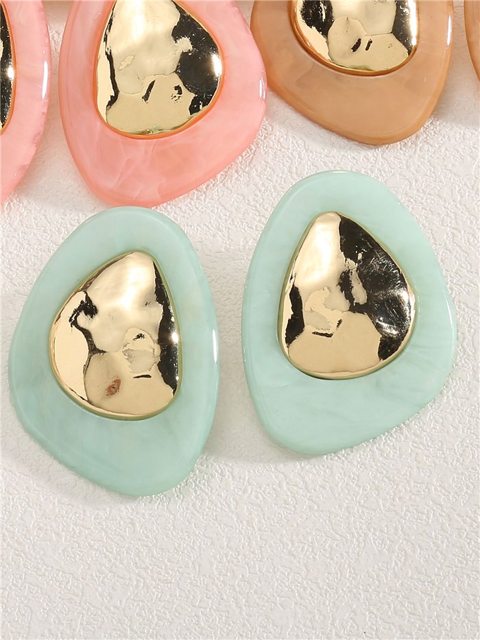Pendientes maxi geométricos de resina