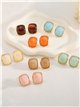 Pendientes rectangulares de resina