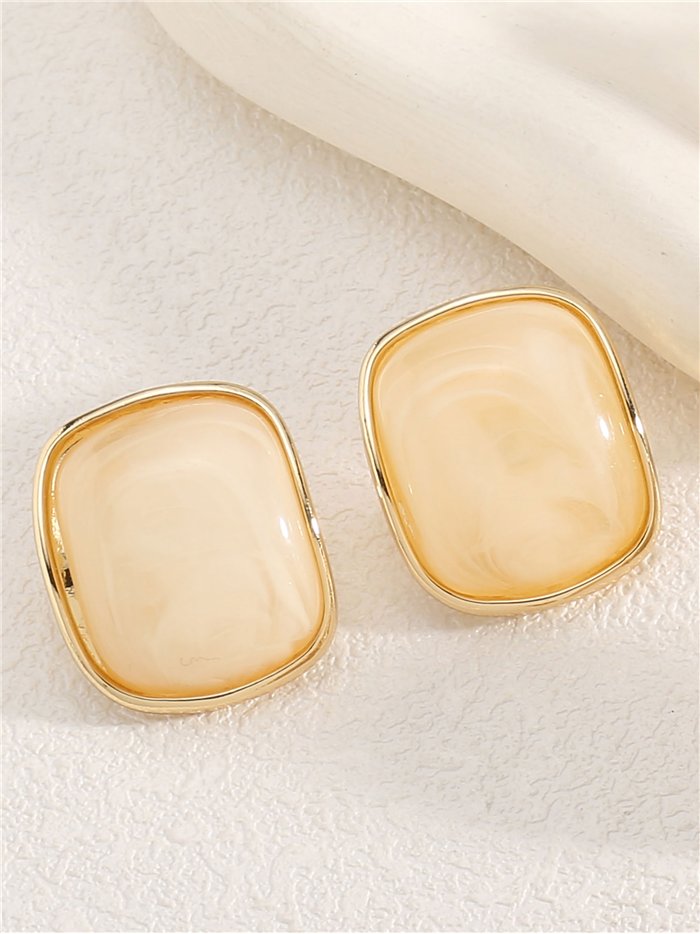 Pendientes rectangulares de resina