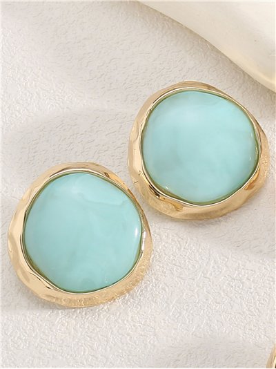 Pendientes redondos irregulares de resina 2