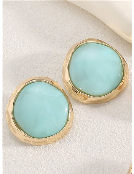 Pendientes redondos irregulares de resina