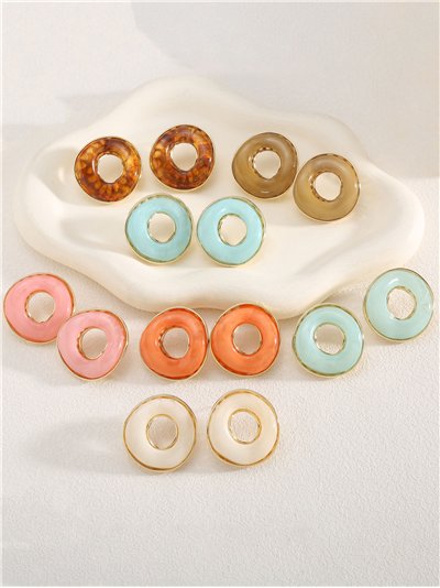 Pendientes donut de resina