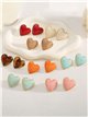 Pendientes corazón de resina