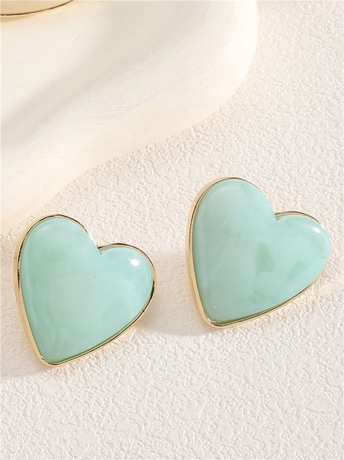 Pendientes corazón de resina
