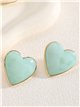 Pendientes corazón de resina
