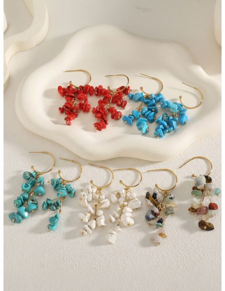 Pendientes con chips efecto piedra