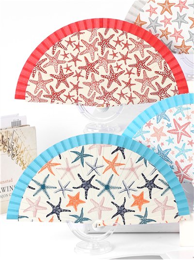 Abanico estampado estrellas de mar