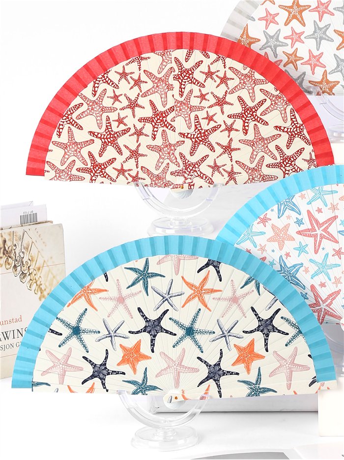 Abanico estampado estrellas de mar