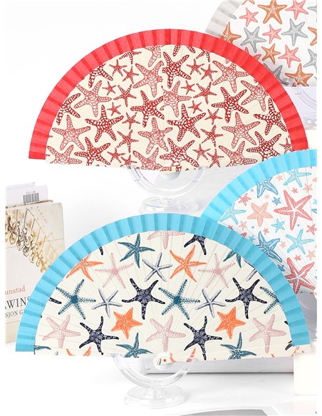 Abanico estampado estrellas de mar