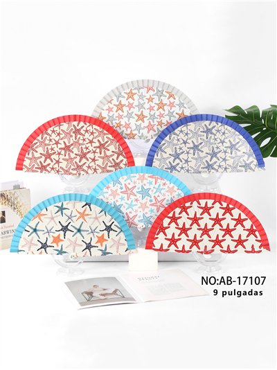 Abanico estampado estrellas de mar 2