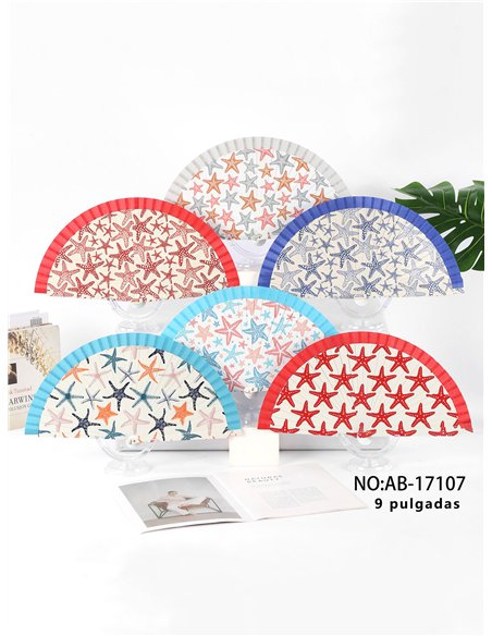 Abanico estampado estrellas de mar