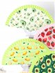 Abanico estampado frutas tropicales